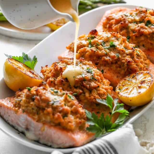 Crab Stuffed Salmon Grandbaby Cakes