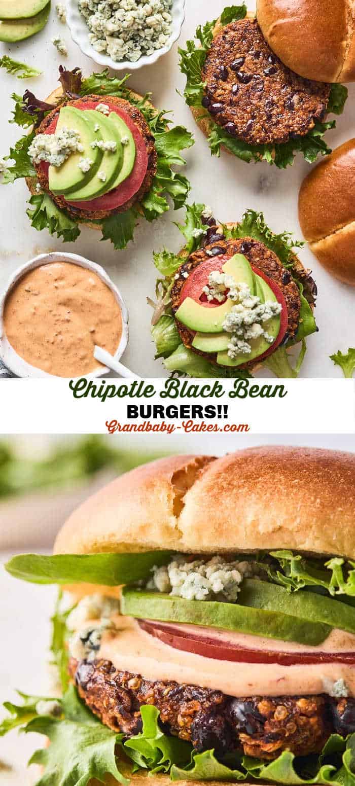 Chipotle Black Bean Burgers - Grandbaby Cakes