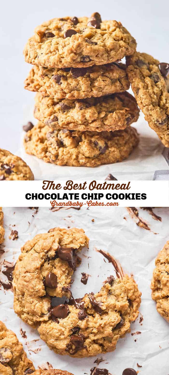 Oatmeal Chocolate Chip Cookies - Grandbaby Cakes