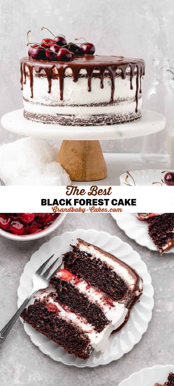 Moist Tender Traditional Black Forest Cake recipe - Grandbaby Cakes