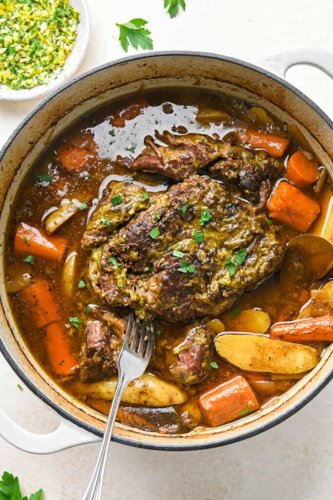 Beyond Tender Dutch Oven Pot Roast - Grandbaby Cakes