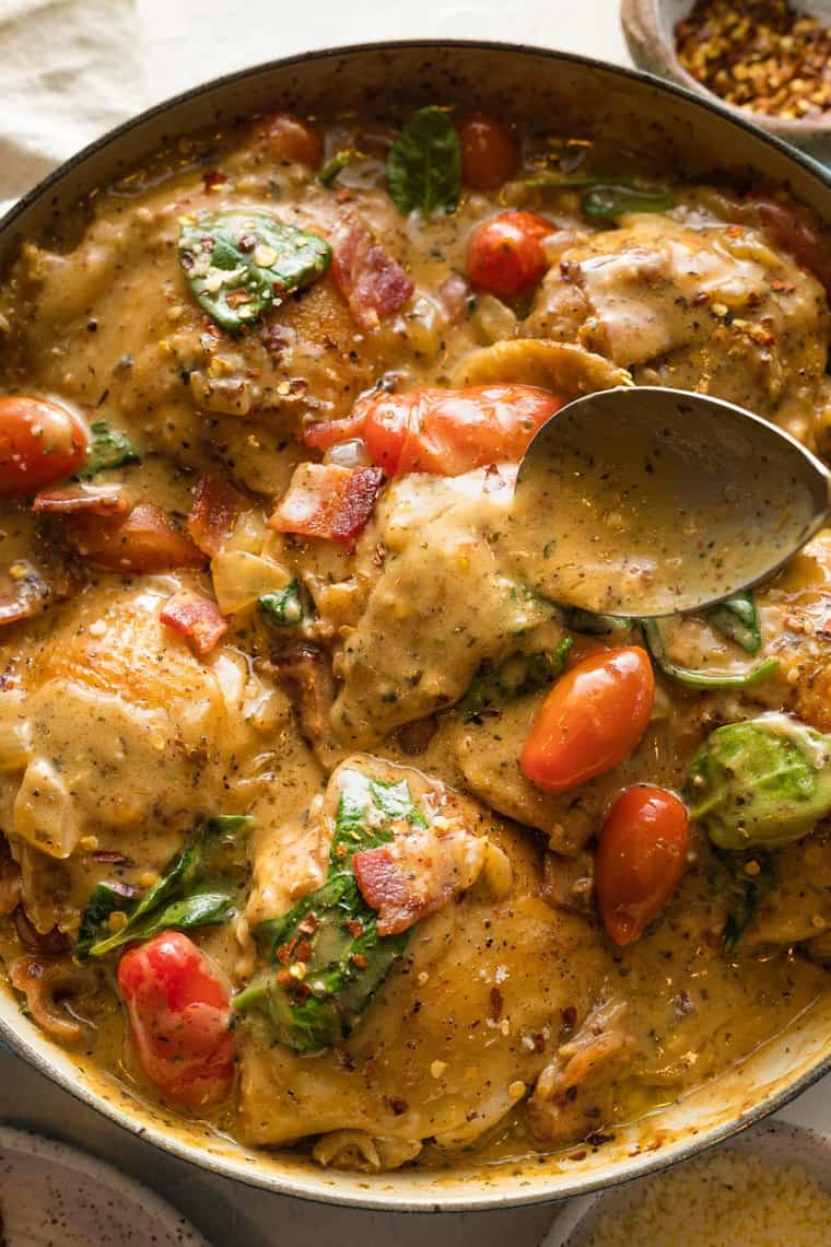 Creamy Garlic Chicken Skillet Grandbaby Cakes