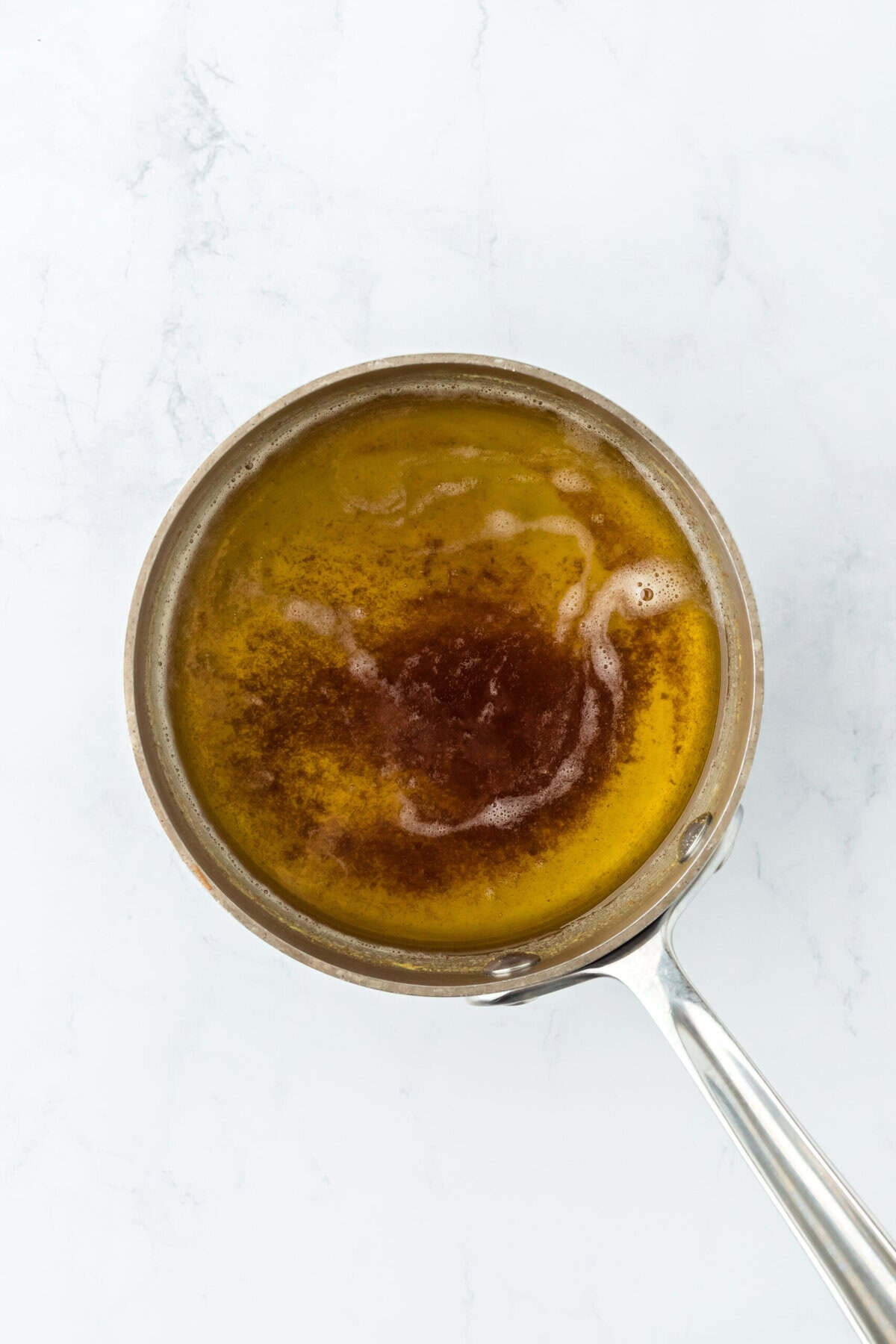 Browned butter in a pot
