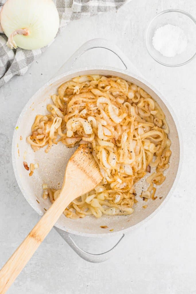 Sauteed onions in a tutorial in a how to saute onions guide