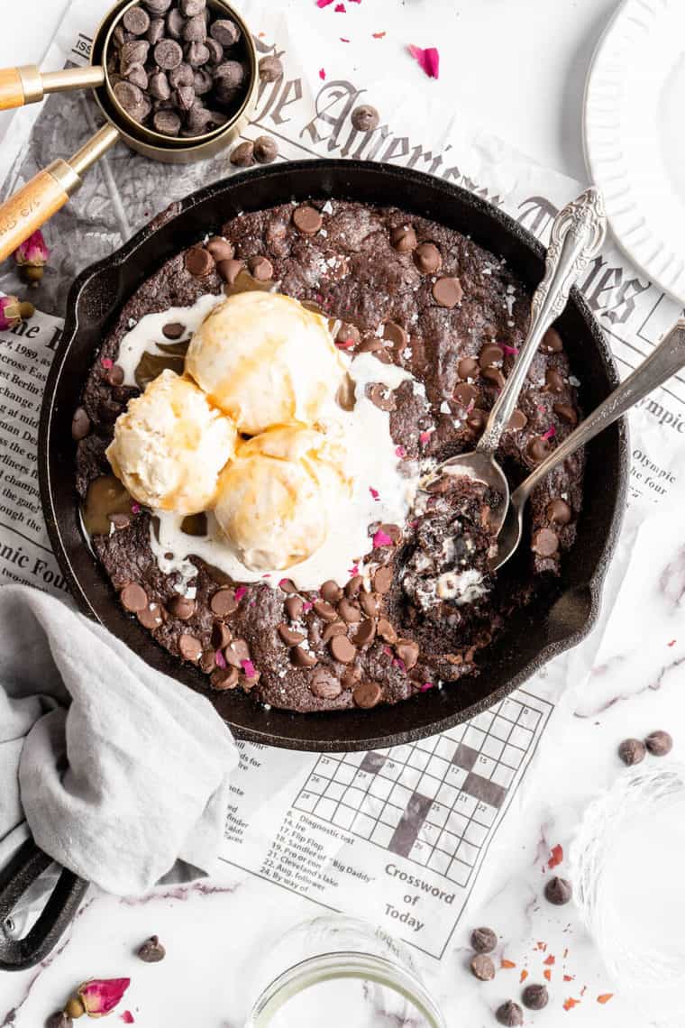 Skillet Brownie Grandbaby Cakes