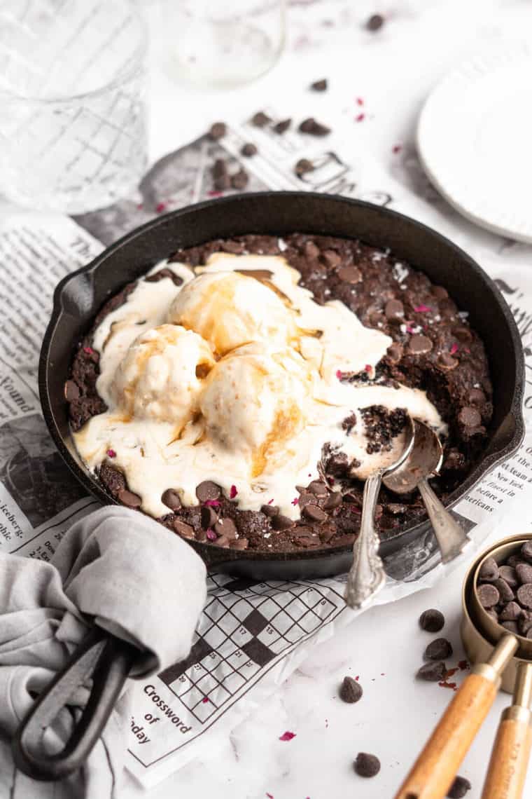 Skillet Brownie Grandbaby Cakes