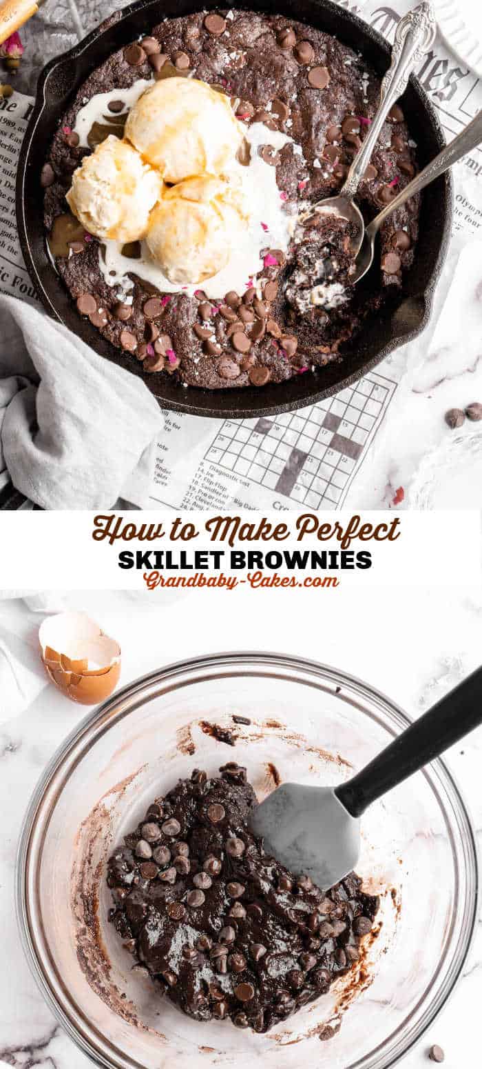 Skillet Brownie Grandbaby Cakes