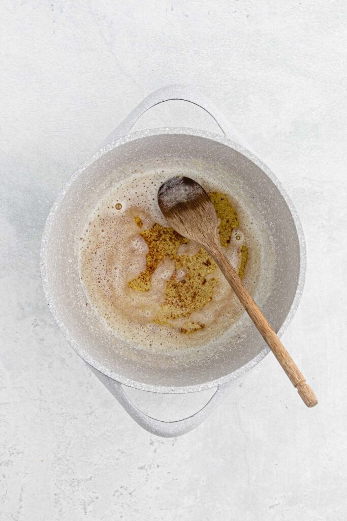 Butter browned in a skillet