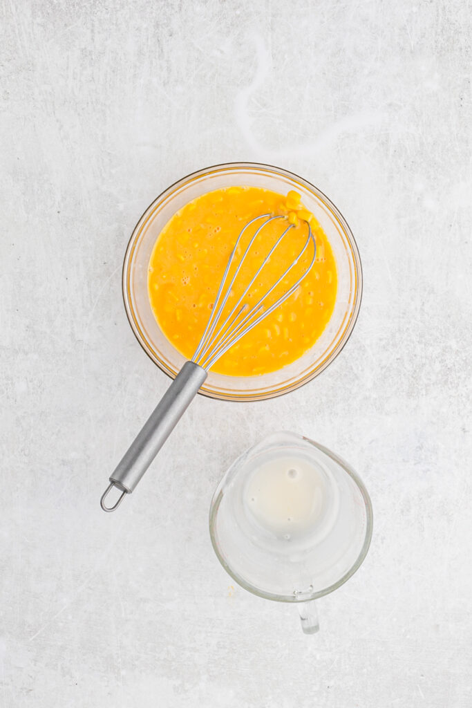 Tempered eggs for a custard