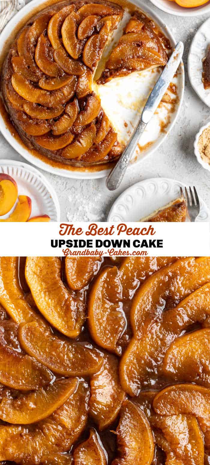 Peach Upside Down Cake - Grandbaby Cakes