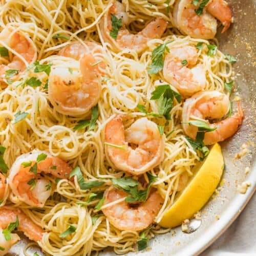 Easy Shrimp Scampi Pasta - Grandbaby Cakes