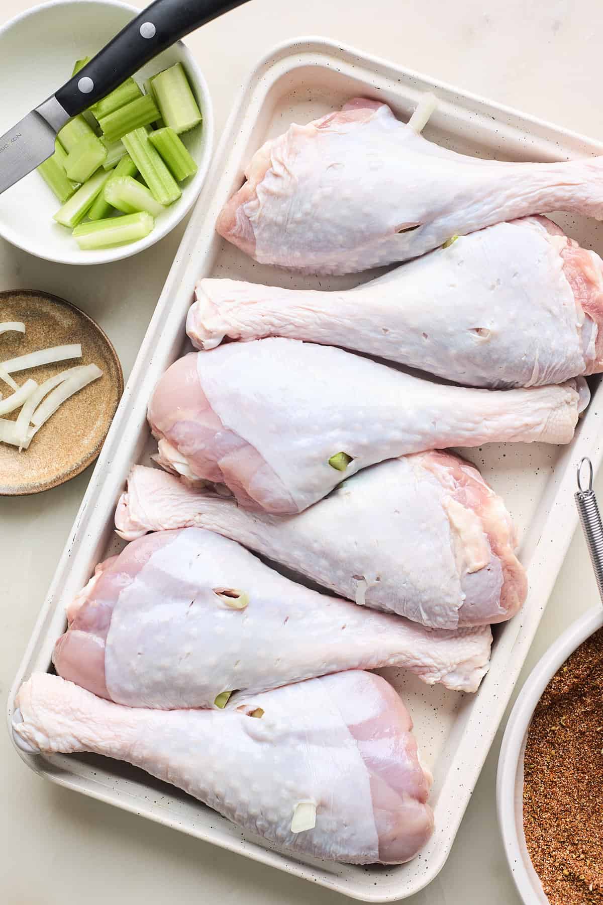 turkey legs on a platter