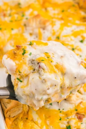Biscuits and Gravy Casserole {With Bacon & Sausage!} - Grandbaby Cakes