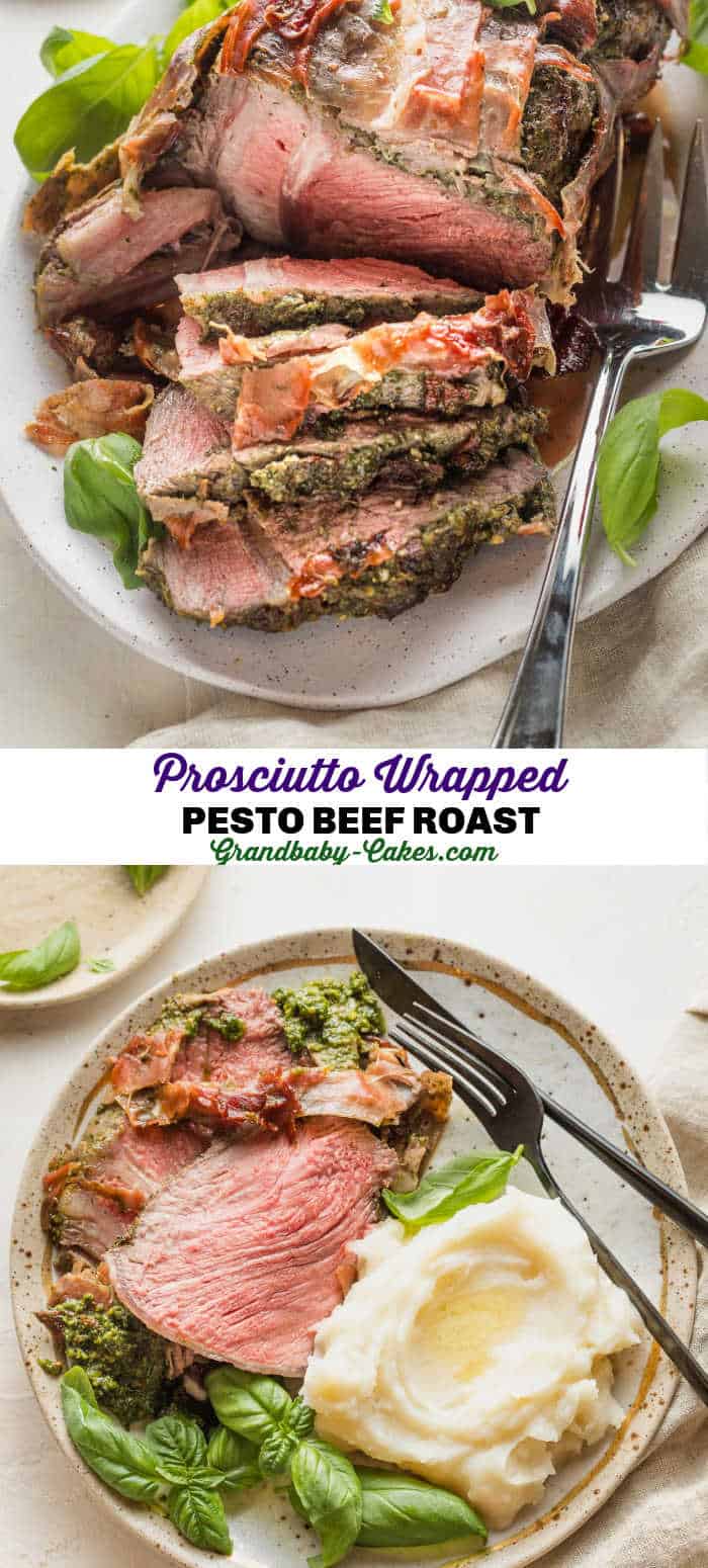Prosciutto Wrapped Beef Roast Grandbaby Cakes