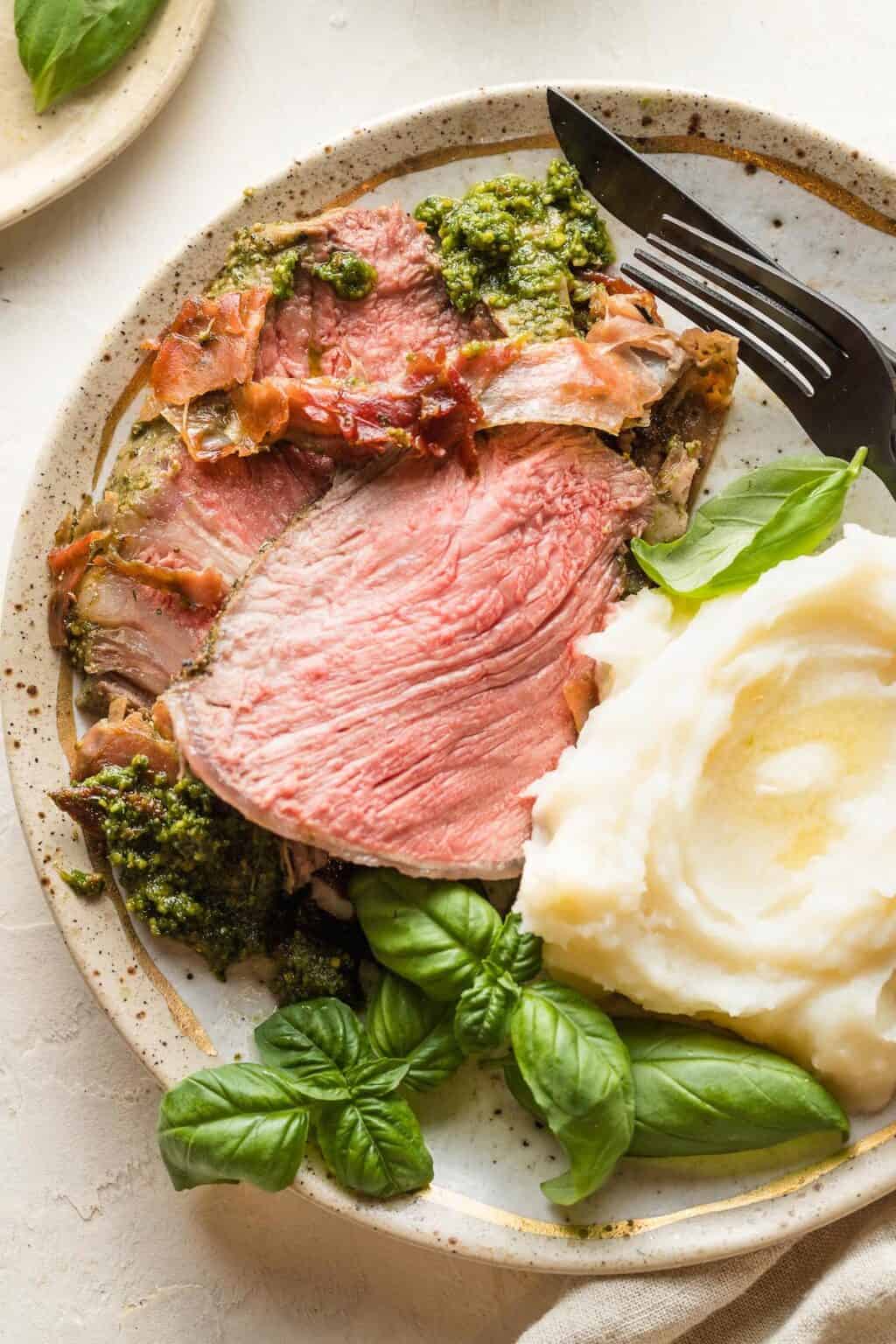 Prosciutto Wrapped Beef Roast Grandbaby Cakes