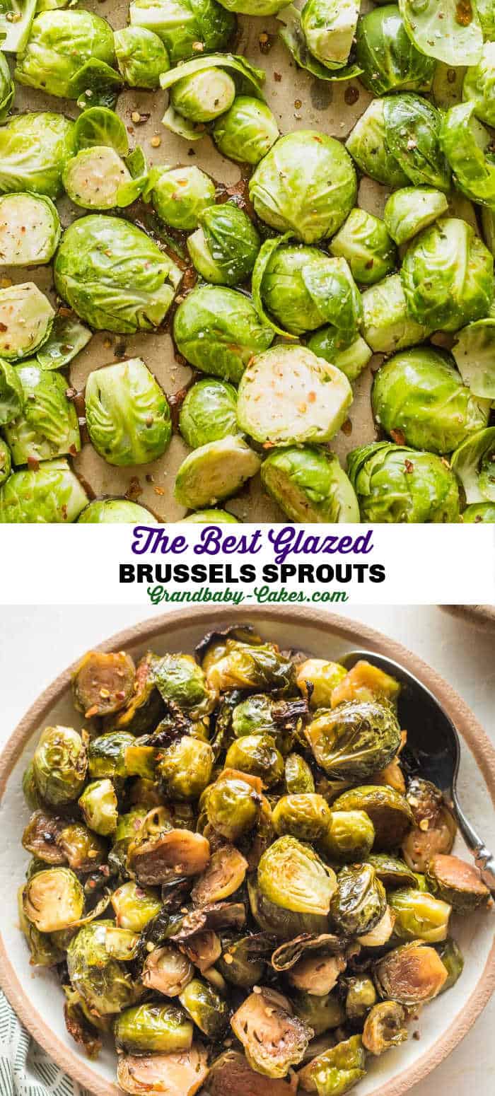 Balsamic Glazed Brussels Sprouts - Grandbaby Cakes