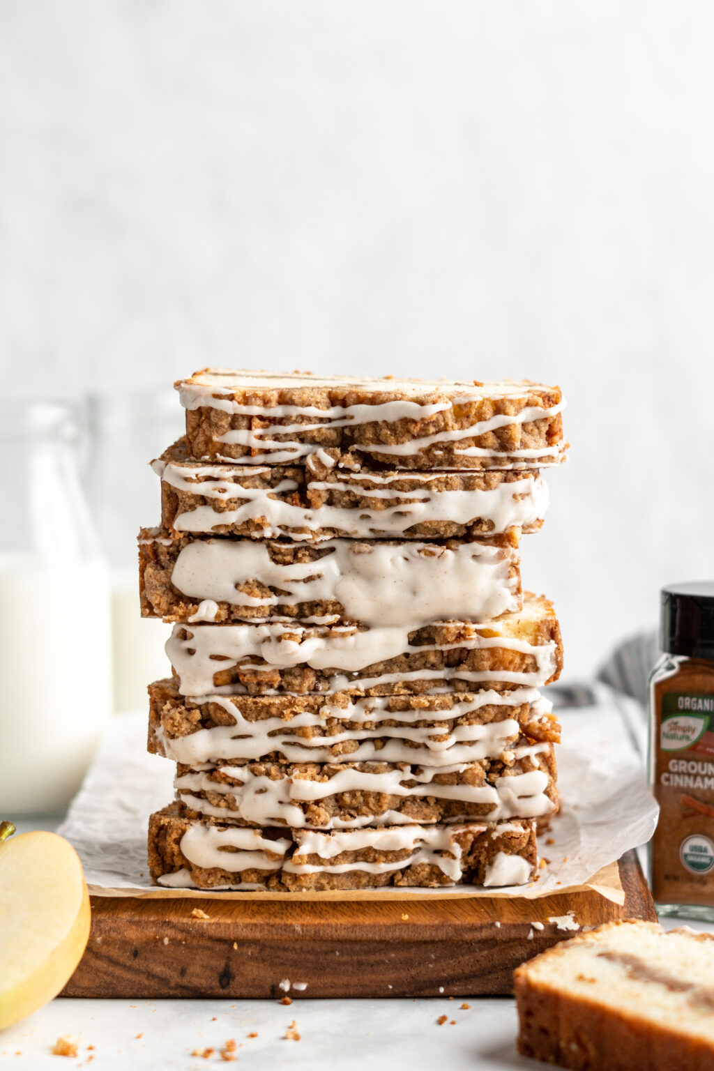 Moist, Buttery Apple Fritter Bread - Grandbaby Cakes