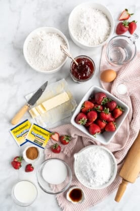 Strawberry Shortcake Cinnamon Rolls - Grandbaby Cakes