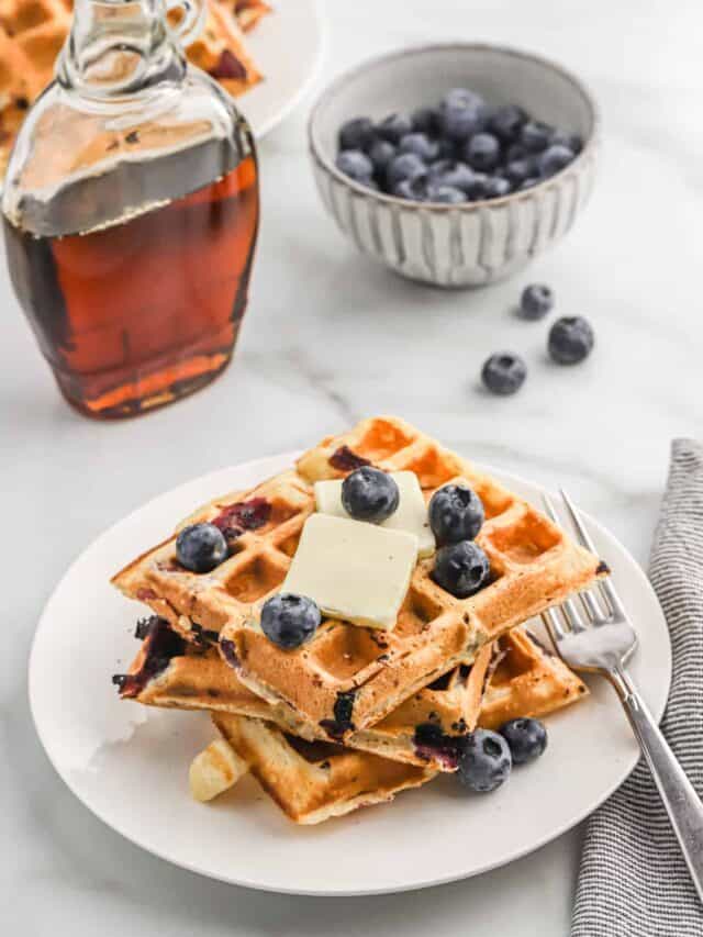 Tasty Blueberry Waffles