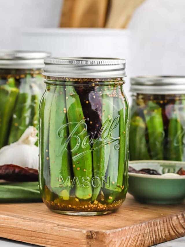 Homemade Pickled Okra