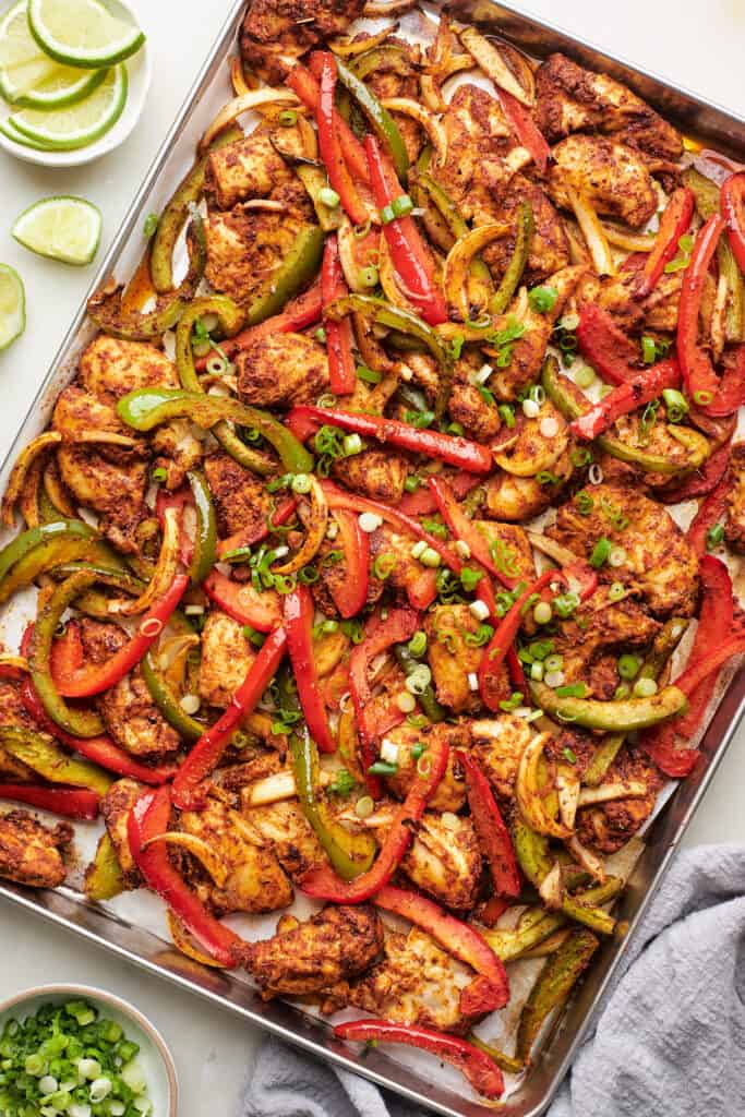 Sheet-Pan Chicken Fajitas - Grandbaby Cakes