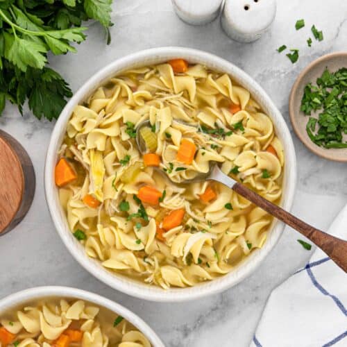 Slow Cooker Chicken Noodle Soup - Grandbaby Cakes