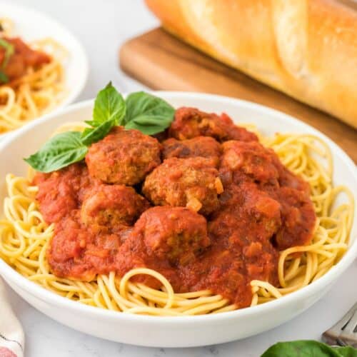 Spaghetti and Meatballs From Scratch - Grandbaby Cakes