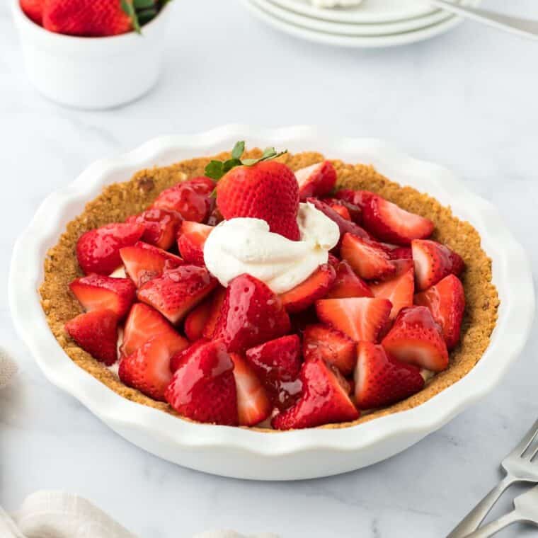 Strawberry Tart With Pecan Graham Cracker Crust - Grandbaby Cakes