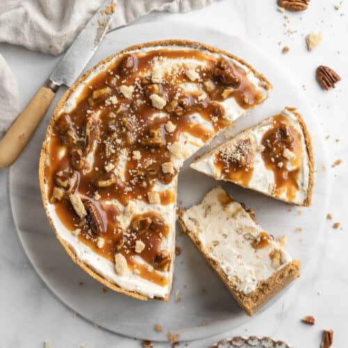 Pecan Pie Swirl Ice Cream Pie - Grandbaby Cakes