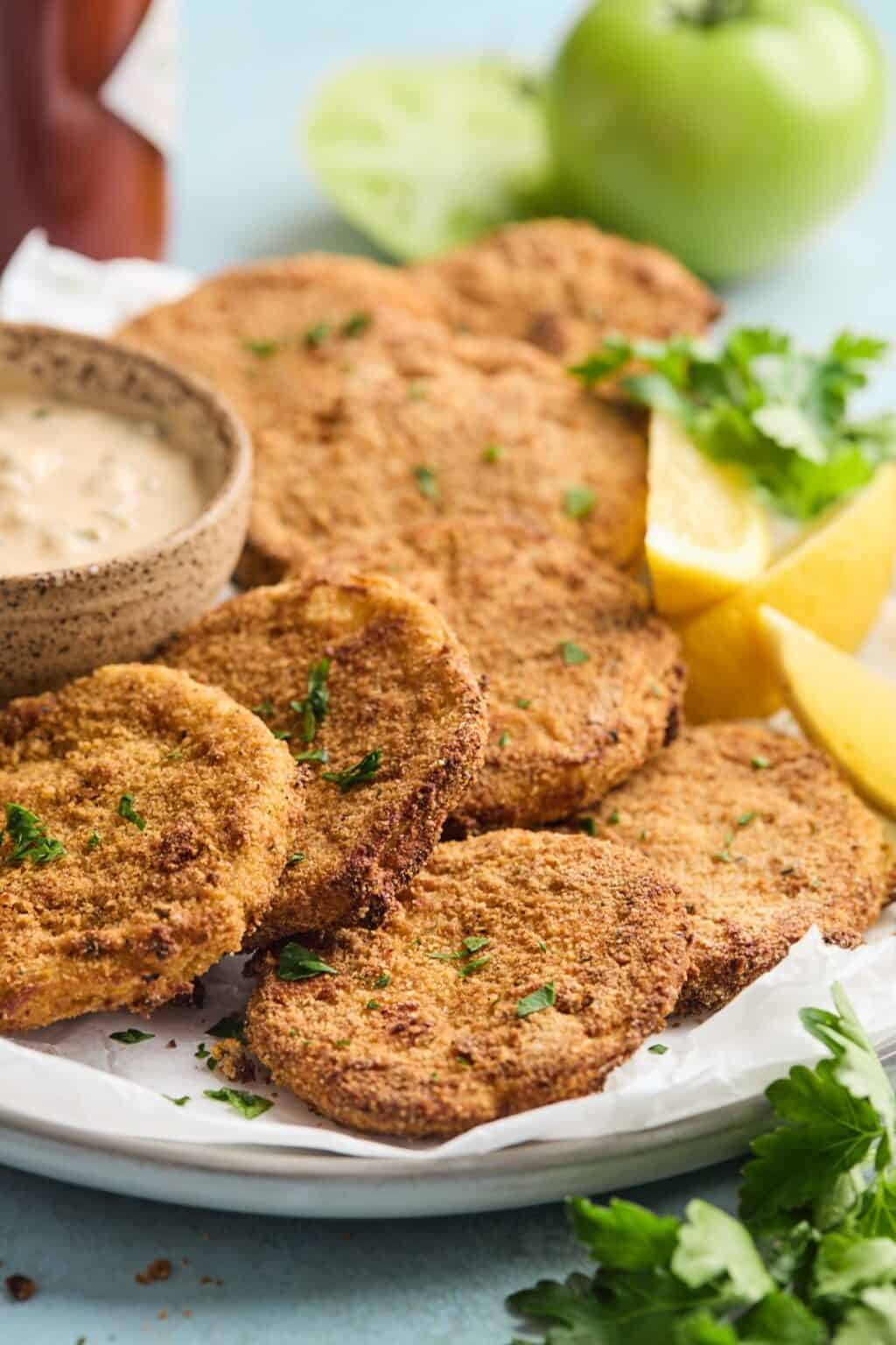 Crispy Air Fryer Fried Green Tomatoes Grandbaby Cakes