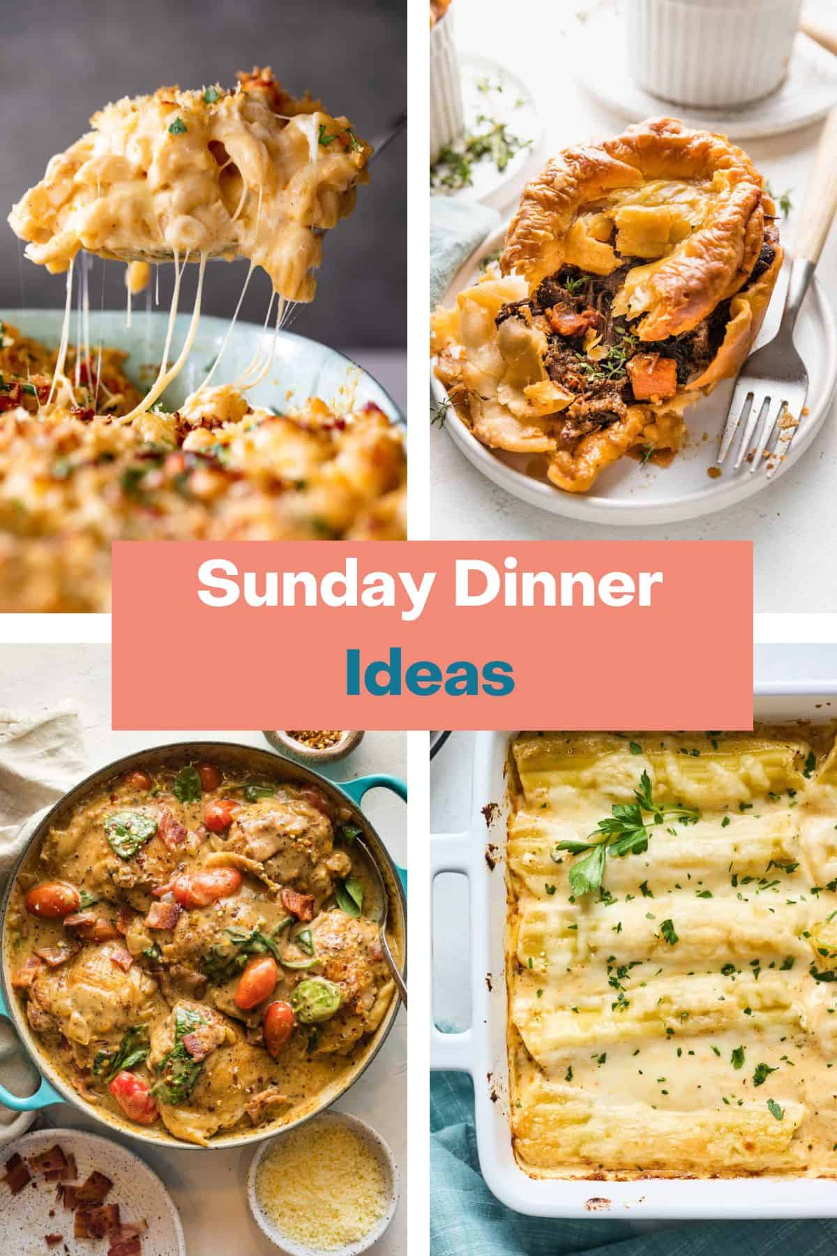 Sunday Dinner Idea graphic.