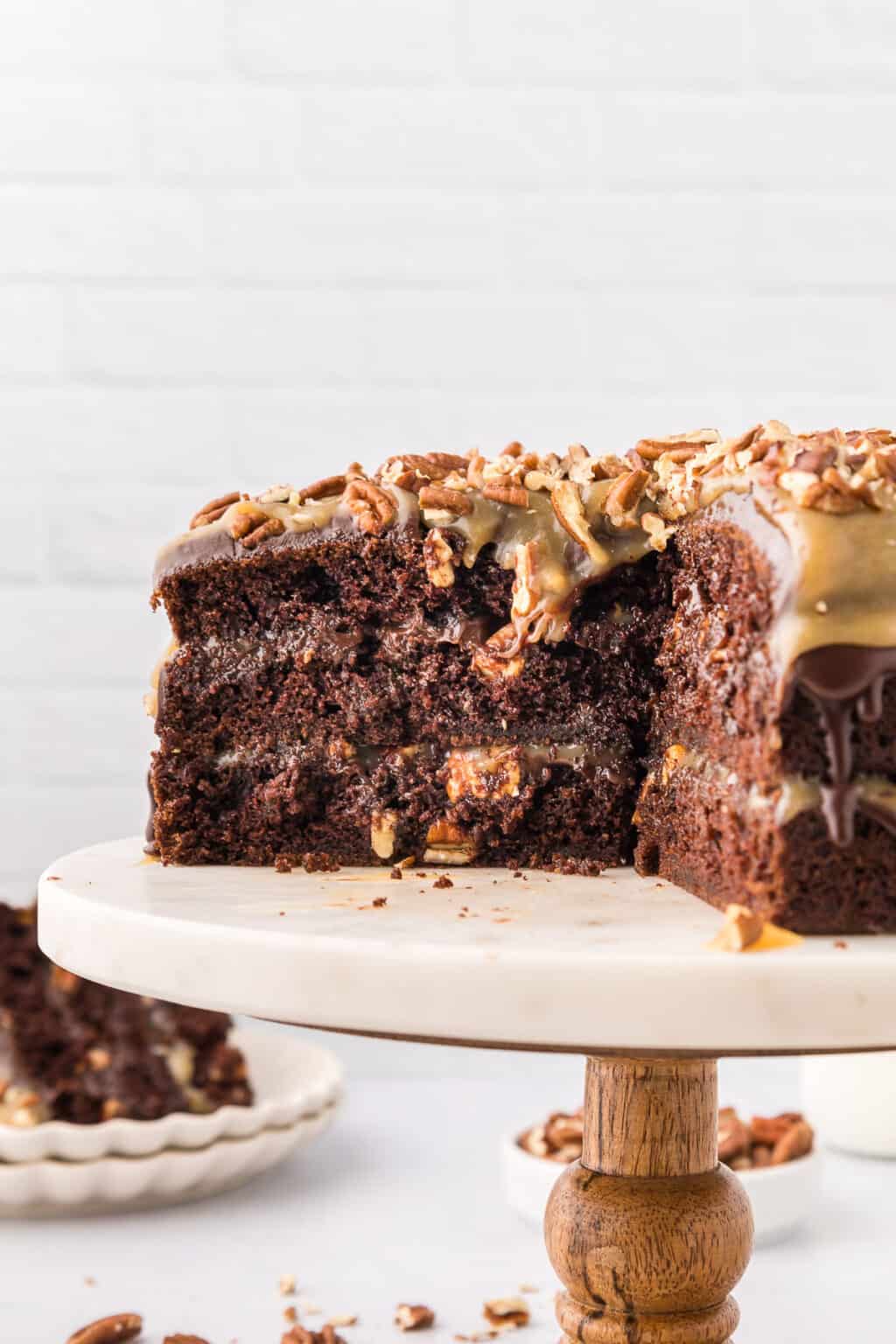 Chocolate Turtle Layer Cake - Grandbaby Cakes