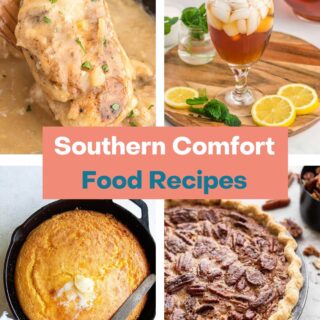 southern comfort food recipe graphic.