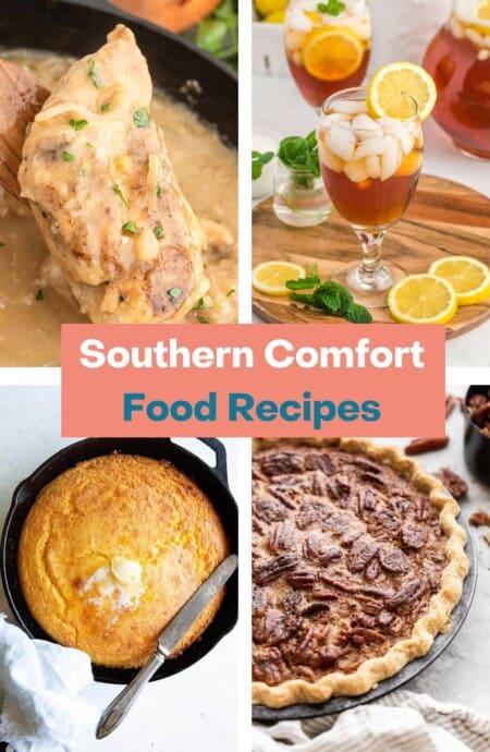 southern comfort food recipe graphic.