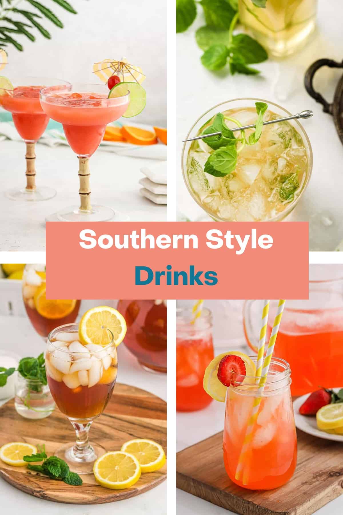 southern style drinks graphic.
