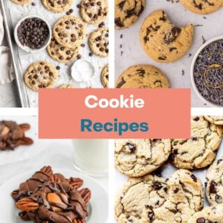 Cookie recipe collage graphic.