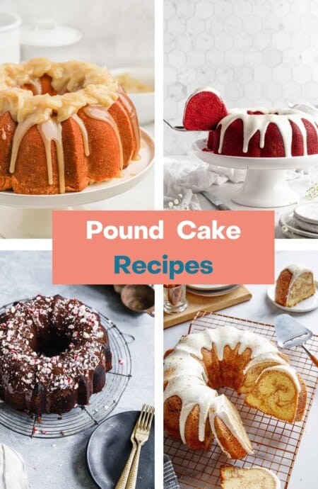 Pound cake recipe graphic.