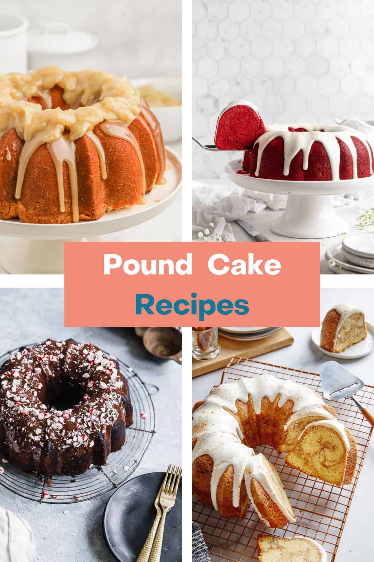Pound cake recipe graphic.