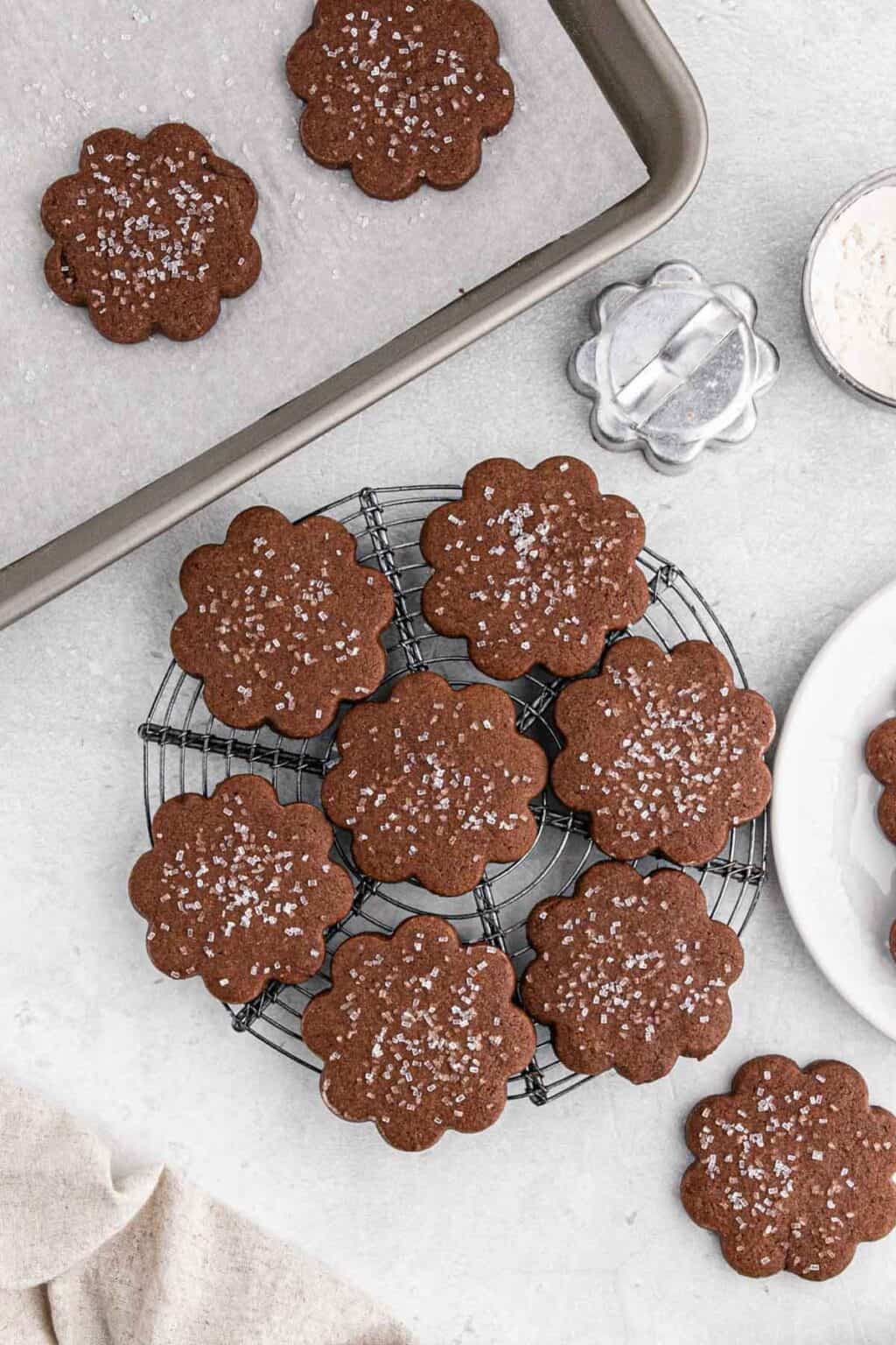 Chocolate Sugar Cookies {Cut Out Recipe} Grandbaby Cakes