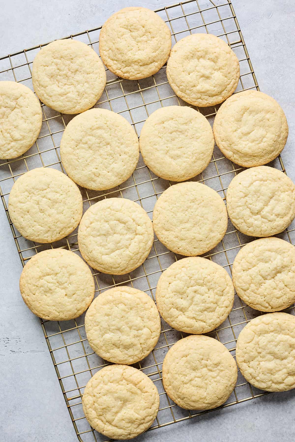 Cooling Southern tea cake recipe on a wire rack before serving