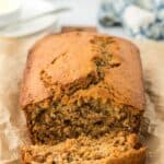 hummingbird bread with slice removed