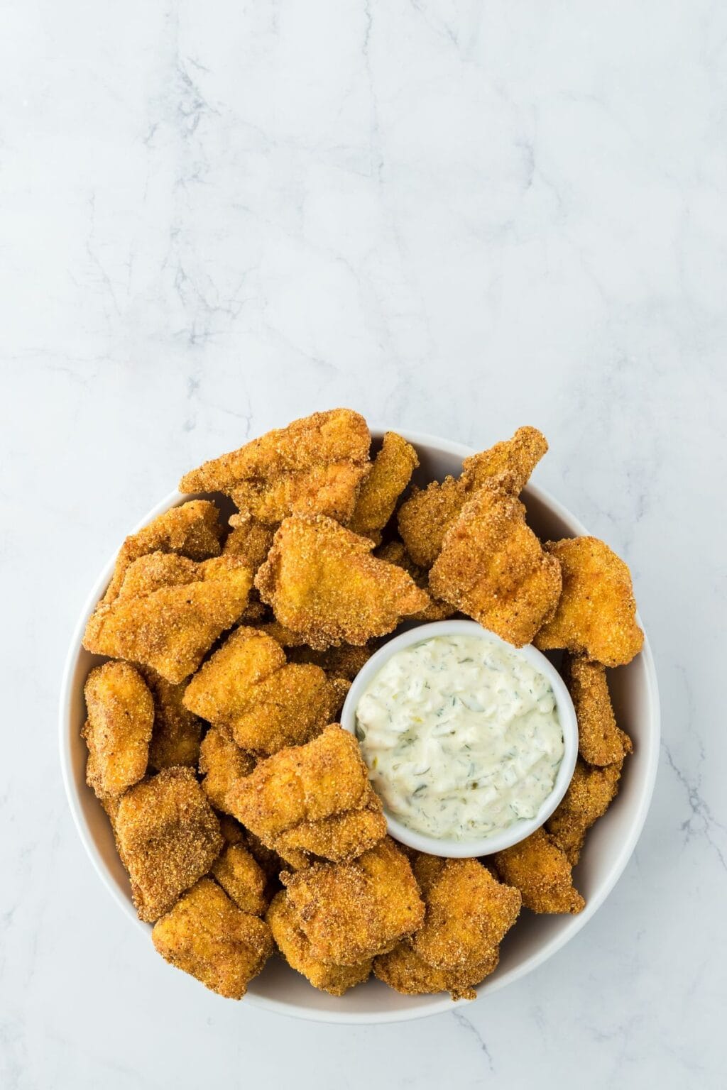 Crispy Catfish Nuggets Cornmeal Breading - Grandbaby Cakes