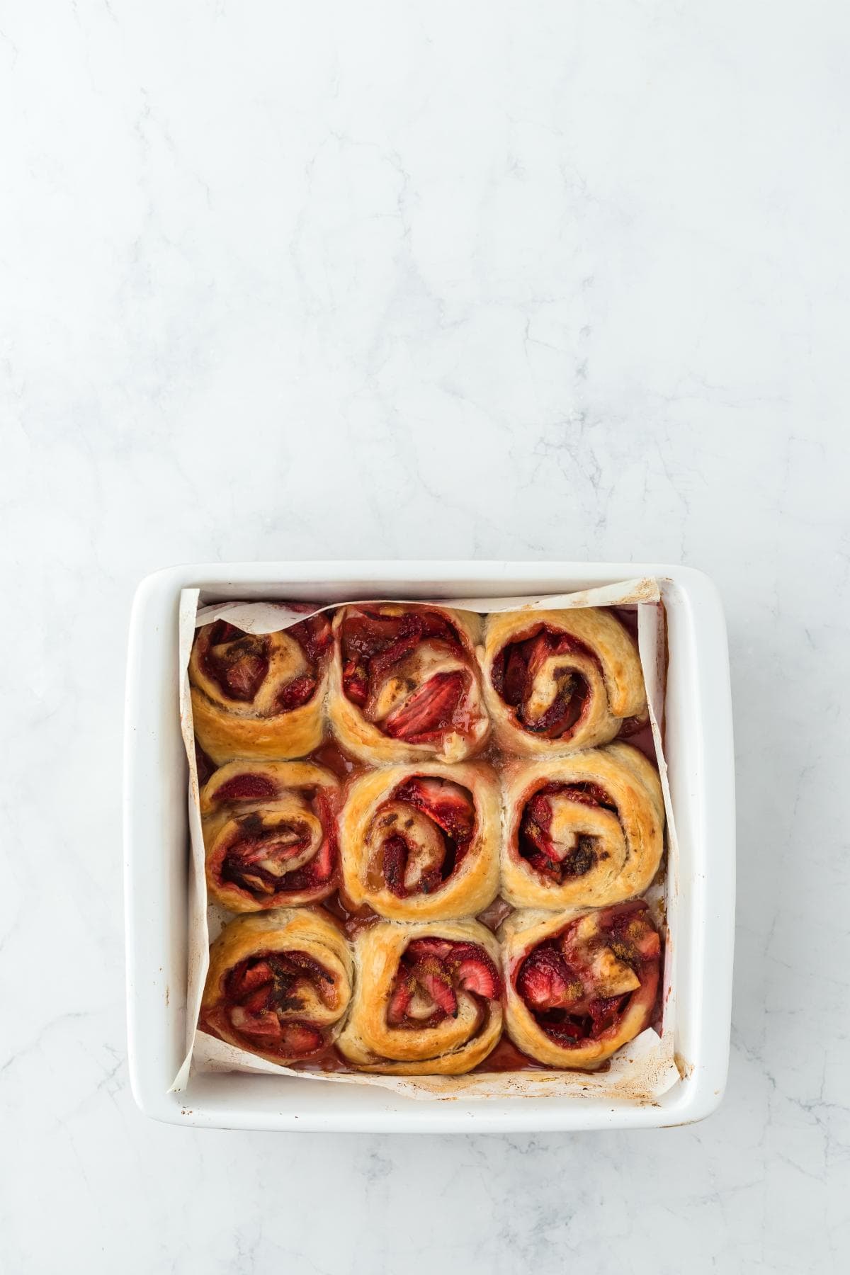 Baked rolls fresh out of the oven, golden and slightly puffed