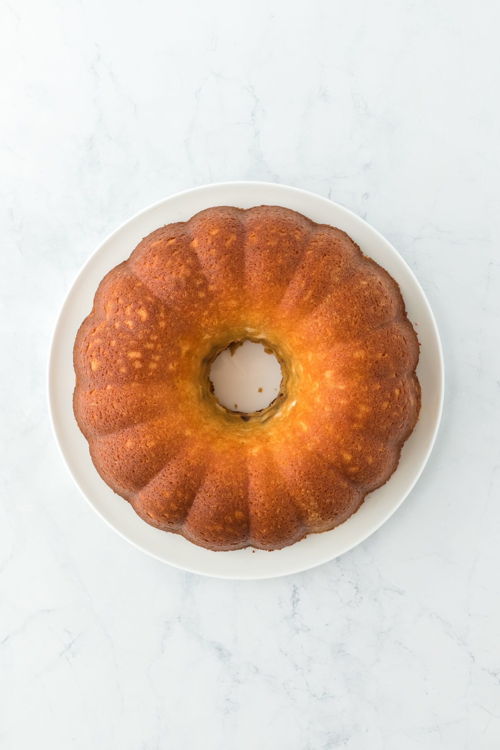 Sock it to me pound cake on white background