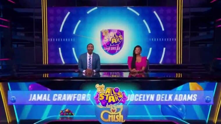 Jamal crawford and Jocelyn Delk Adams for candy crush all stars