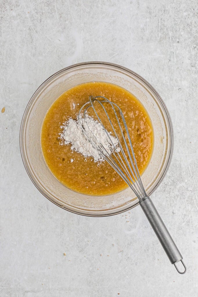 Flour added to pecan pie filling to thicken