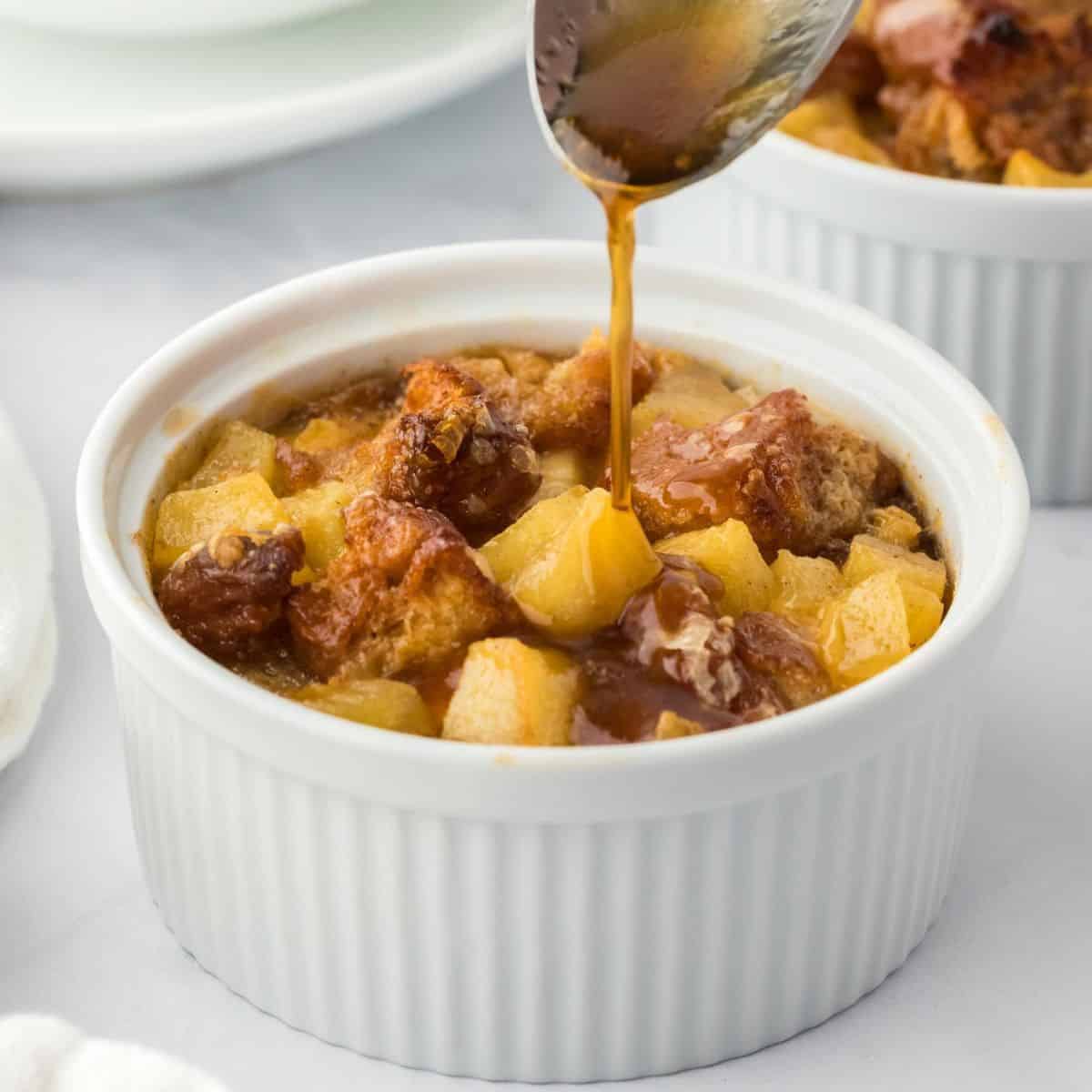 Apple Fritter Bread Pudding