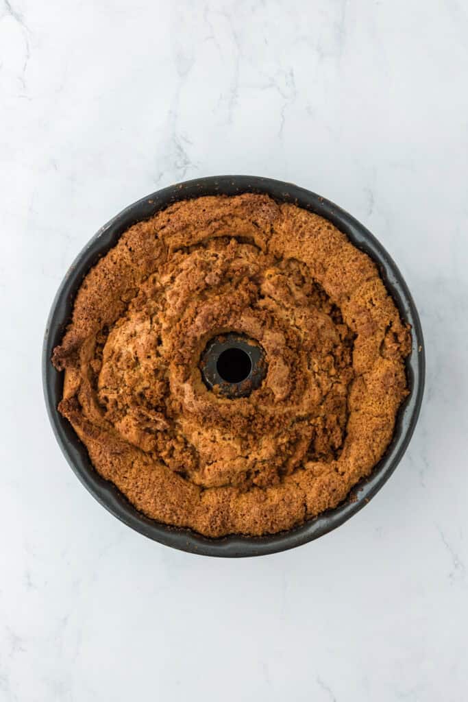 Baked biscoff cake recipe in pan 