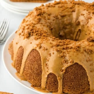 biscoff cake made with cookie butter and cookie butter icing